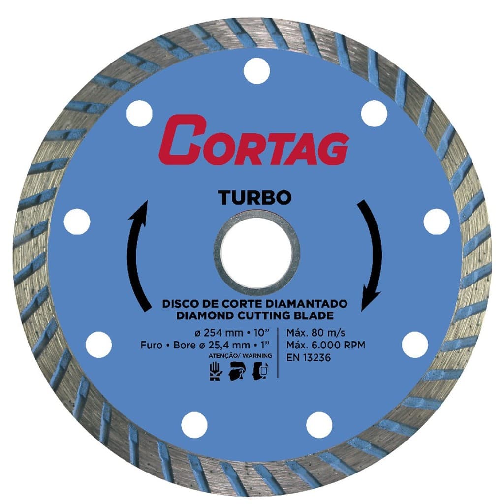 Disco de Corte Diamantado 10" (254mm) TURBO CORTAG 61617