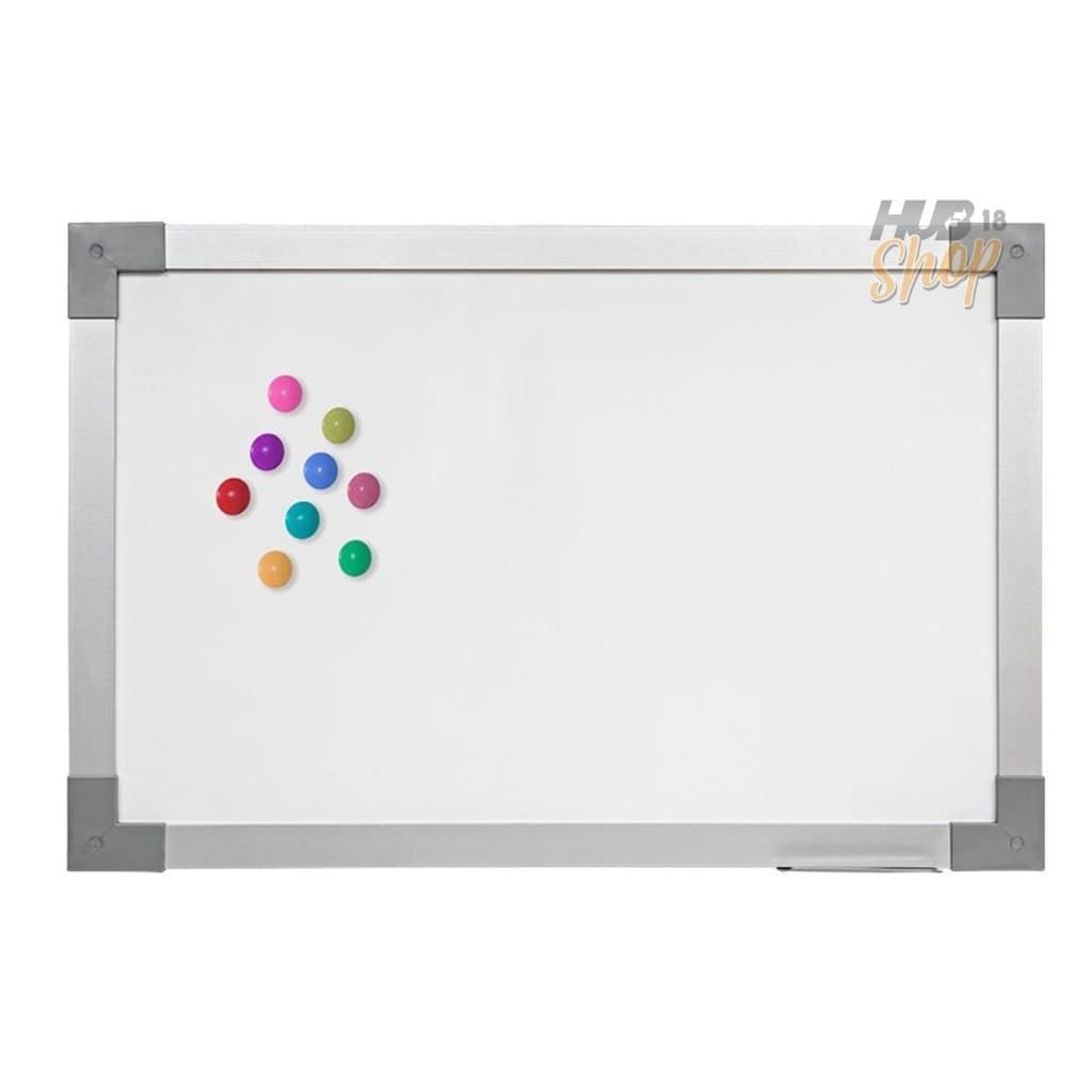 Quadro Lousa Branco Magnético Color 90X60 Mol Aluminio Stalo