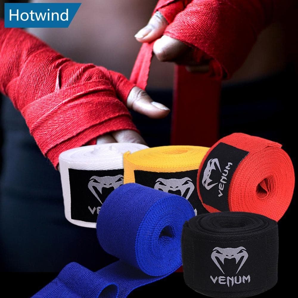 HW 1 Par 1.5M/3M/5M Bandagens De Boxe Esportes Sanda Muay Thai Treinamento Auto-Adesivo Micro Elástico Ligação Mão Equip