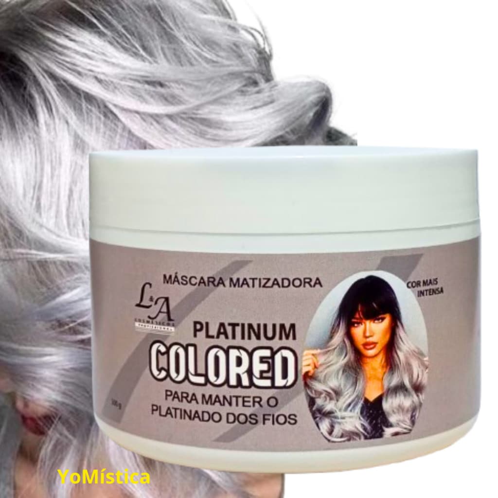 Matizador PLATINUM Brilho Intenso Máscara Tonalizante  + 1 par de luvas 100% Natural Sem Amônia 300g