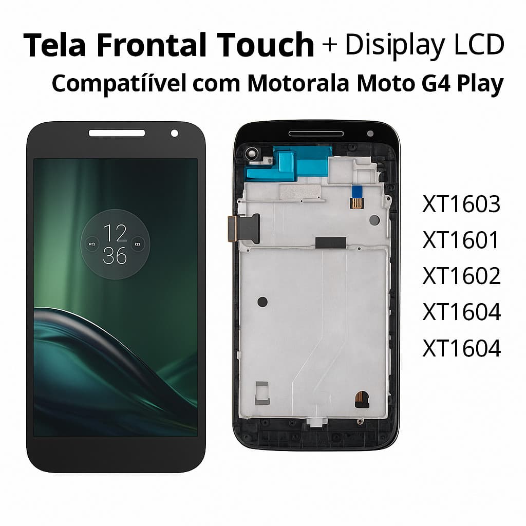 Display completo Motorola Moto G4 Play XT1600 - XT1603 c/aro