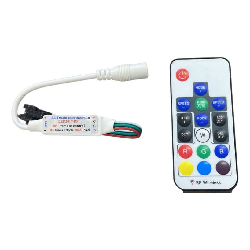 Controladora Dimmer RGB Digital P/ Fita Led Bivolt Carcaça Branco