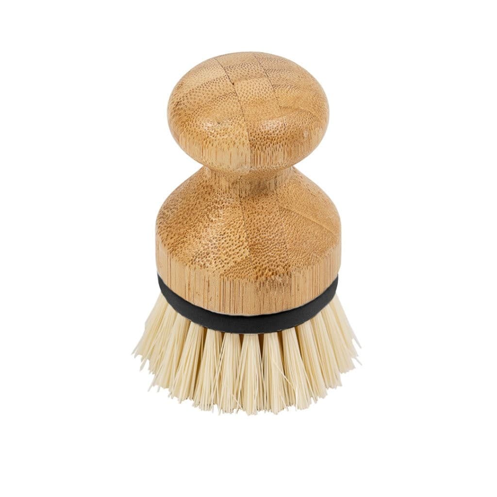 Escova de Limpeza Redonda com Pega de Bambu Cozinha e Lavanderia Oikos