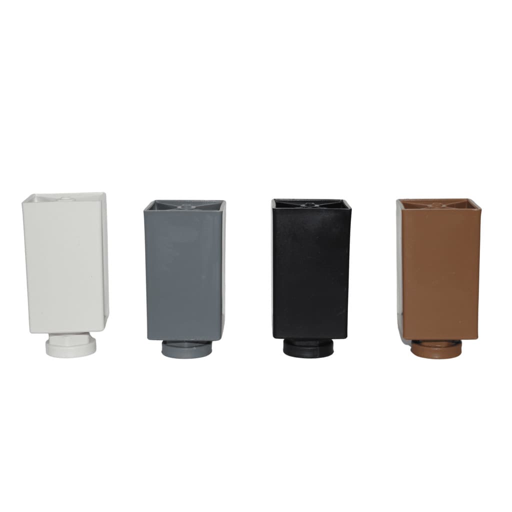 Kit c/ 6 Pés Palazzo Para Móveis e Armários com Regulagem de 8cm a 10cm e Parafusos