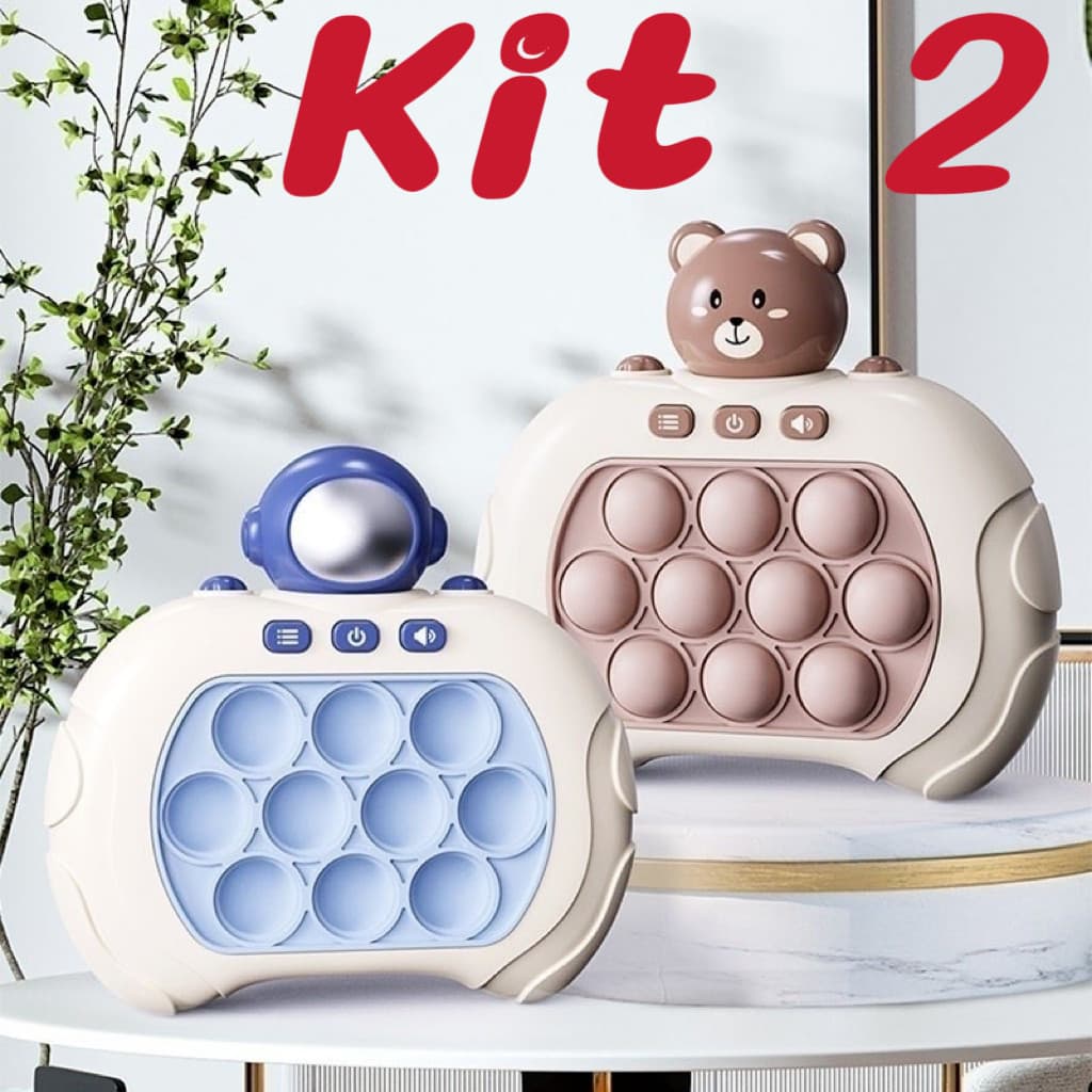 Brinquedo Anti-Stress de Fidget com Luz - Push & Pop Game Rápido
