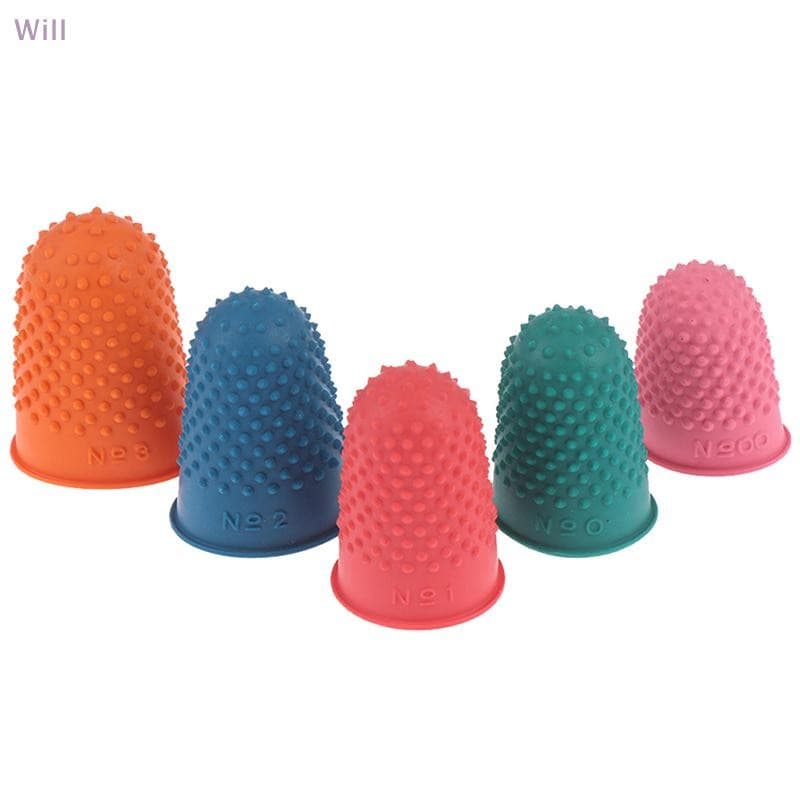 5 Peças Protetor Dedal De Borracha Cone De Contagem Costura Quilter Ponta Do Dedo Artesanato