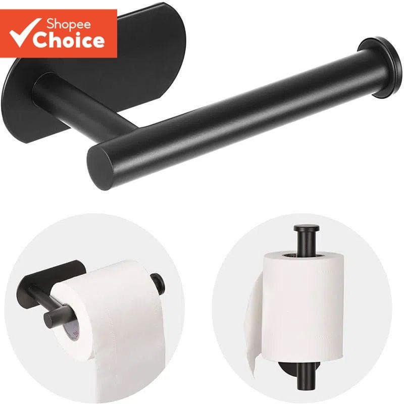ONE pc Suporte De Toalha De Papel Higiênico Autoadesivo Parede De Plástico Sem Perfuração Dispensador De Rolo Tecido Par