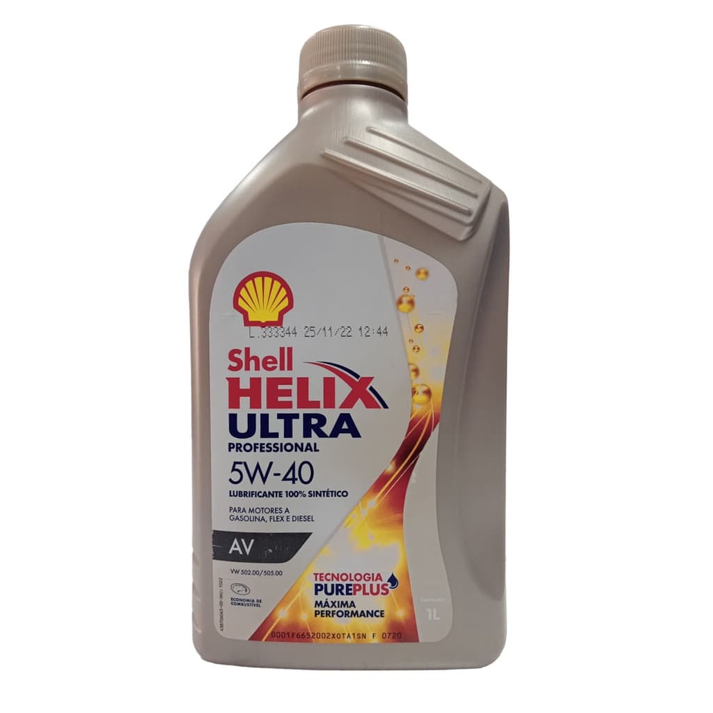 Óleo Lubrificante do Motor Shell Helix Ultra Professional AV 5W40 para Motores a Gasolina/Flex/Diesel 1L