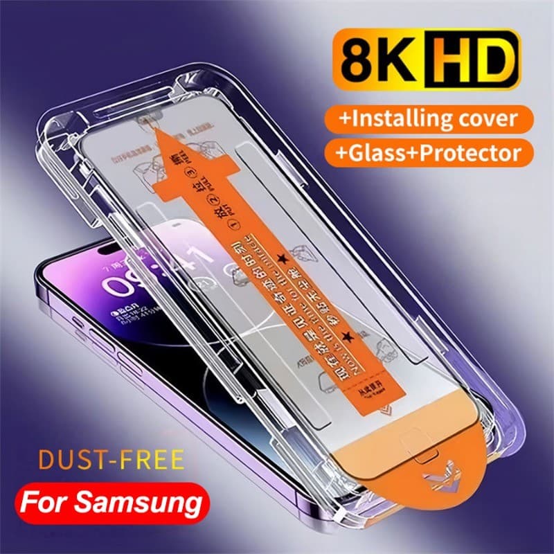 Pelicula Vidro Temperado Com Limpeza Automática Para Samsung Galaxy A15 A25 A35 A55 A16 A36 A56 A17 A27 A37 A57 A06 A07