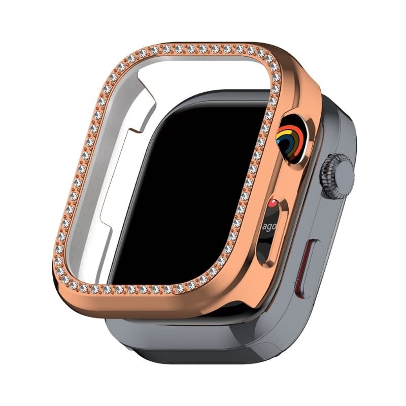 UTAKEE Capa Protetora Elegante Para Smartwatch Dedicado Oco Linha Única Strass Acento Anti Arranhões