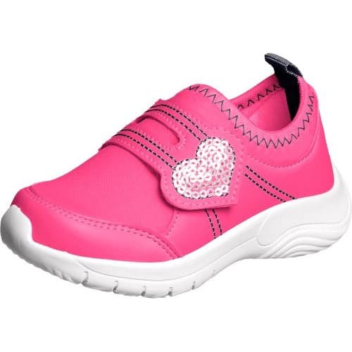 Tênis Infantil Menina Calce Fácil Pink Leve Confortável Antiderrapante Estiloso Design Moderno lindo