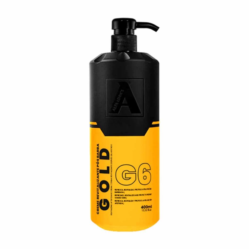 Creme pós barba revitalizante gold G6 350ml alfa look`s