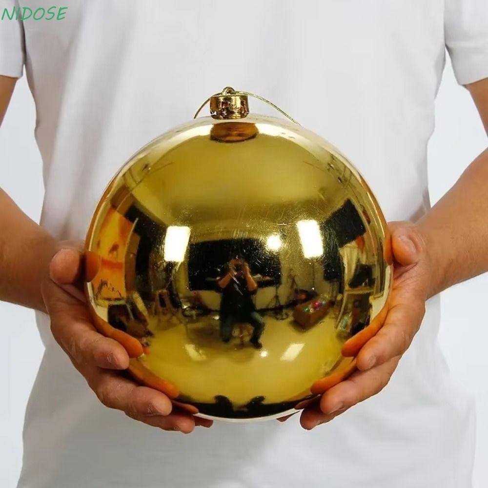 Bola Gigante De Natal NIDOSE , 20CM 6 Cores Leão | , Bolas De Árvore De Galvanoplastia De Plástico