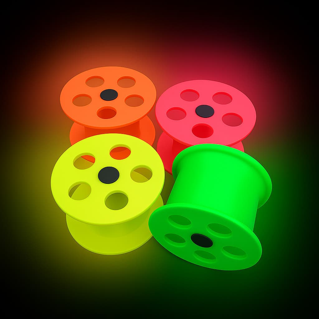 Carretilha de Pipa Neon 15cm Anti Impacto.