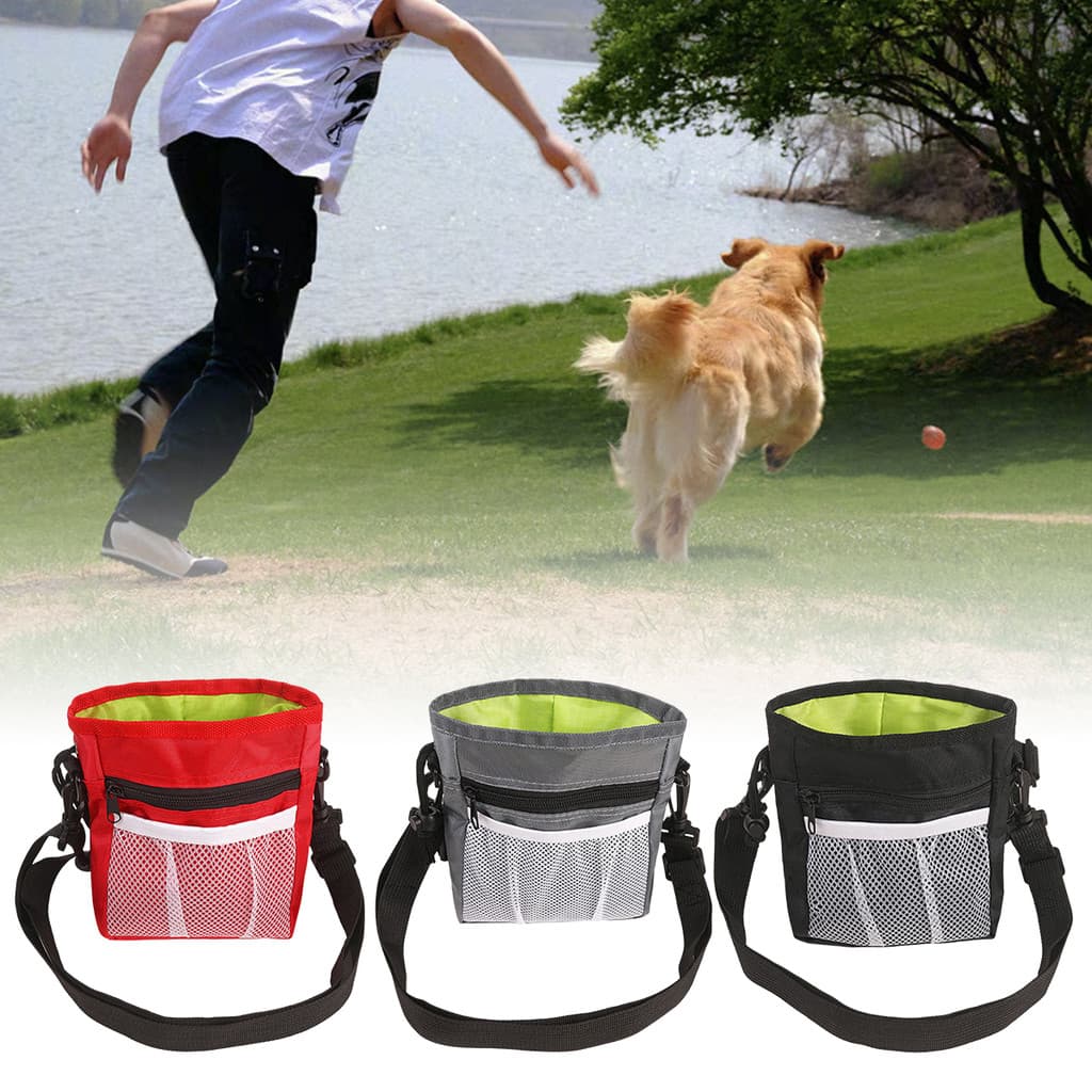Bolsa Multifuncional Para Lanche De Treinamento De Animais De Estimação Filhotes De Cintura Crossbody Alimentação Dogwal