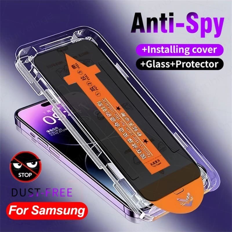 Pelicula Vidro Temperado Privacidade Com Limpeza Automática Para Samsung A15 A25 A35 A55 A16 A26 A36 A56 A17 A27 A37 A57