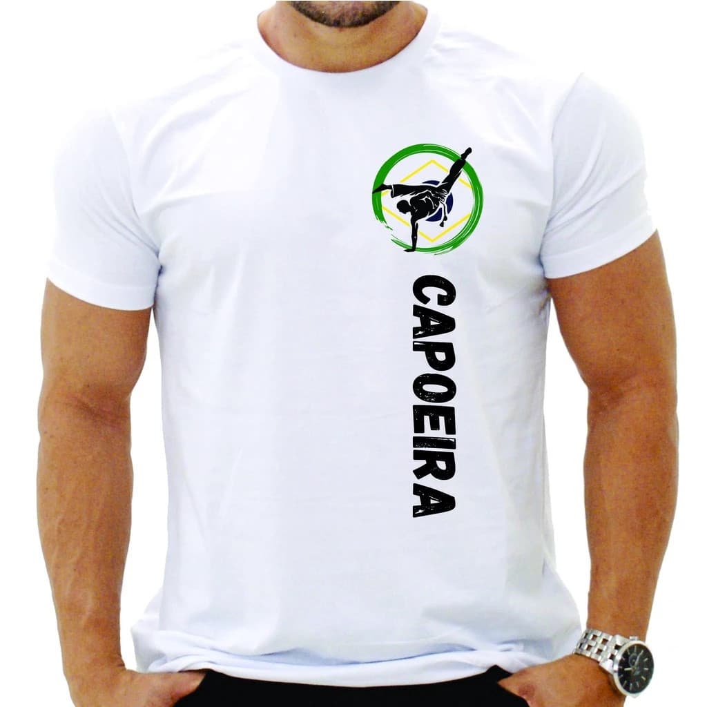 Camiseta Camisa Capoeira Gingado Arte Brasileira Algodão