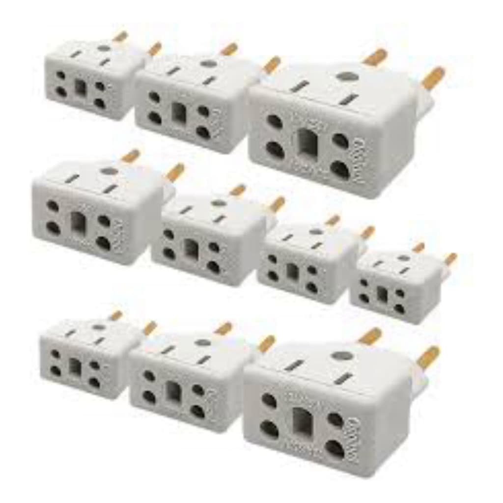Kit 15 Benjamin Adaptador Tomada  10a E 20a Bob Esponja