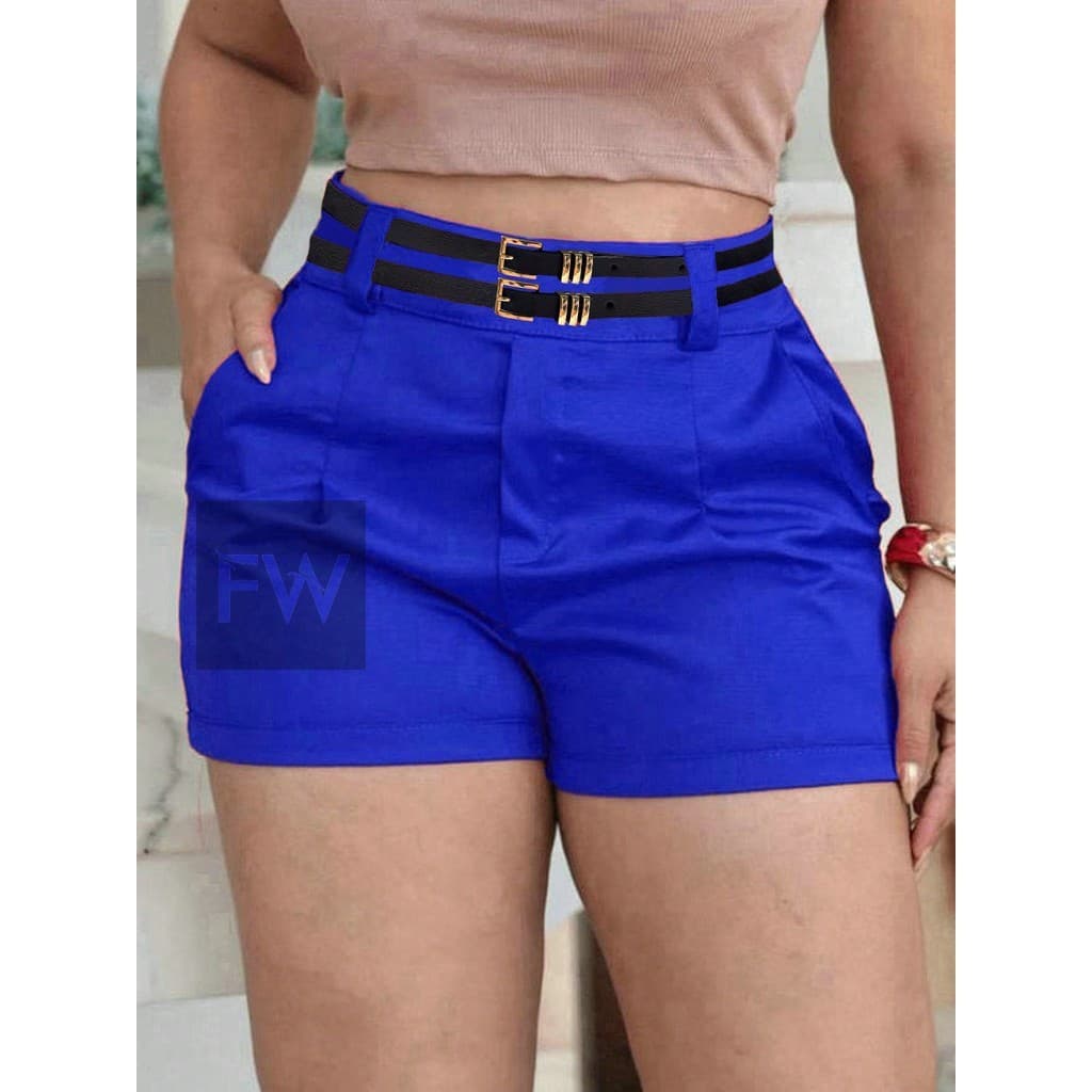 FW Modas Shorts con 2 Cinto de couro tecido de alfaiataria (linhao ) con cinto 2023