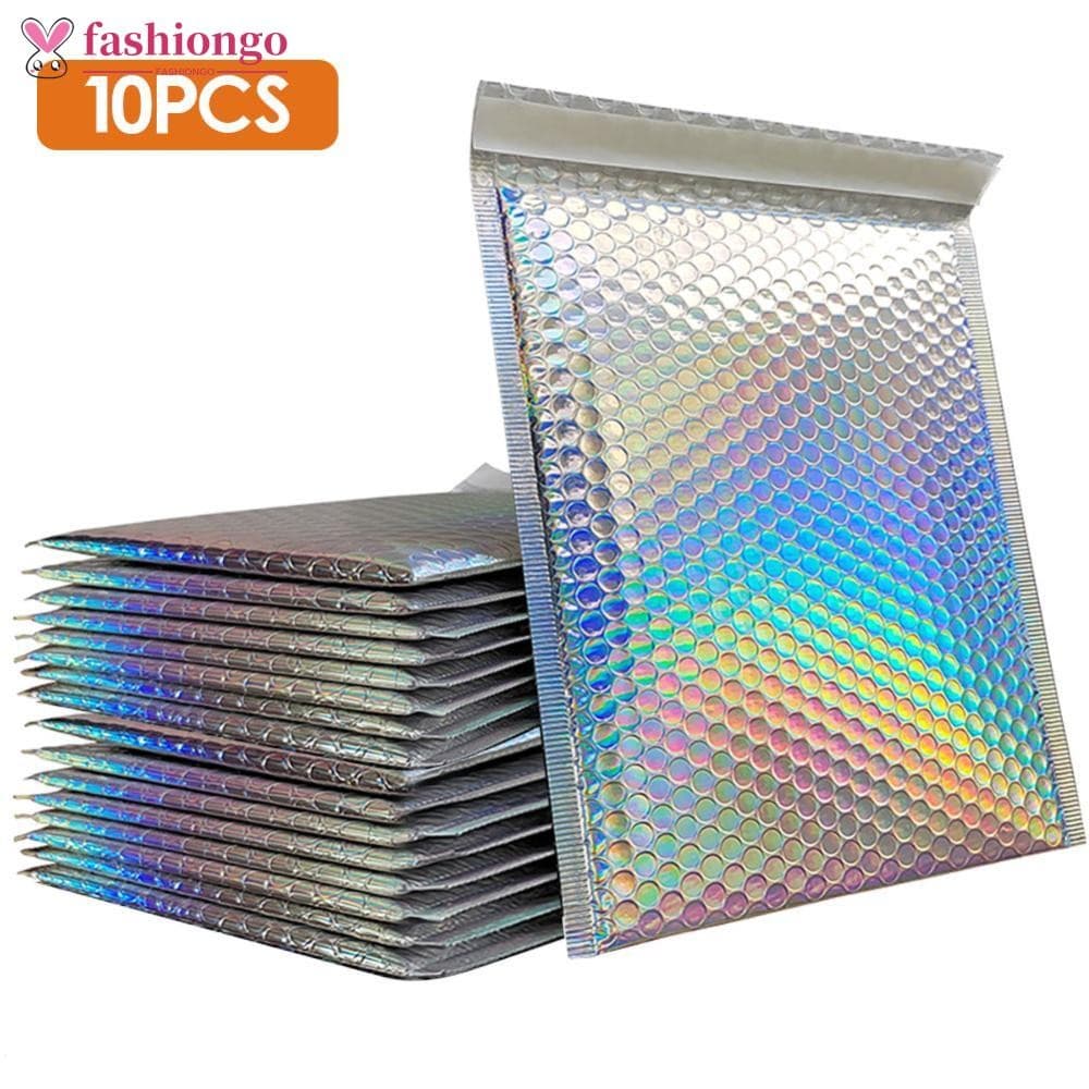 FASHIONGO 10 Pçs/Lote Bolha Mailers Envelope Laser Auto Selo Sacos De Embalagem Postal Livro Estofamento Proteção Anti-Q