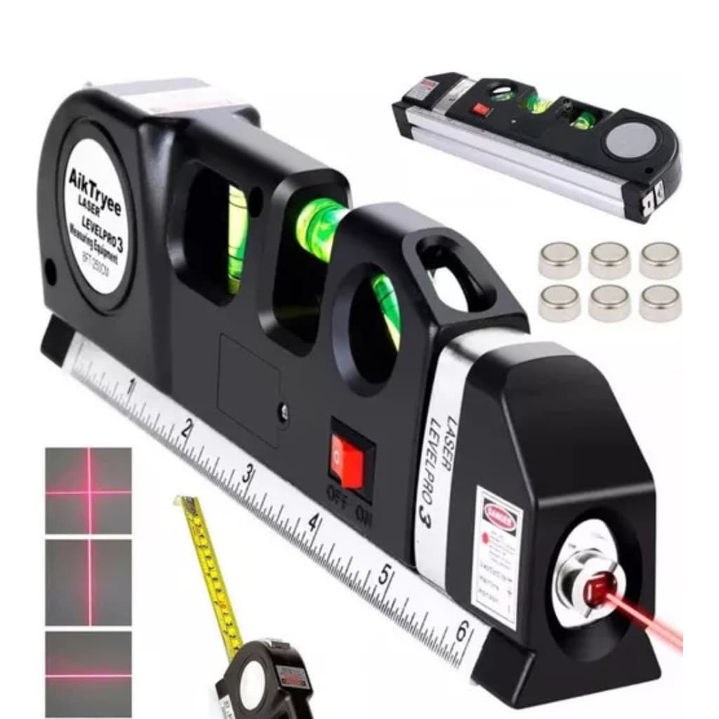 Nível Laser Trena Nivelador Régua Fita Métrica Fira Metrica