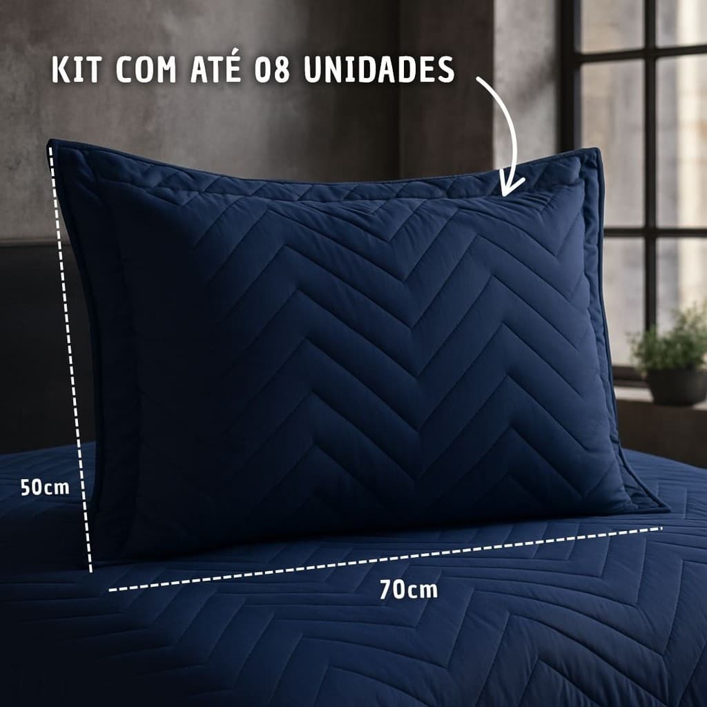 Porta Travesseiro Matelado 50x70cm Microfibra 170 Fios Cores Lisas Lavável Antialérgico Cama Decoração Conforto