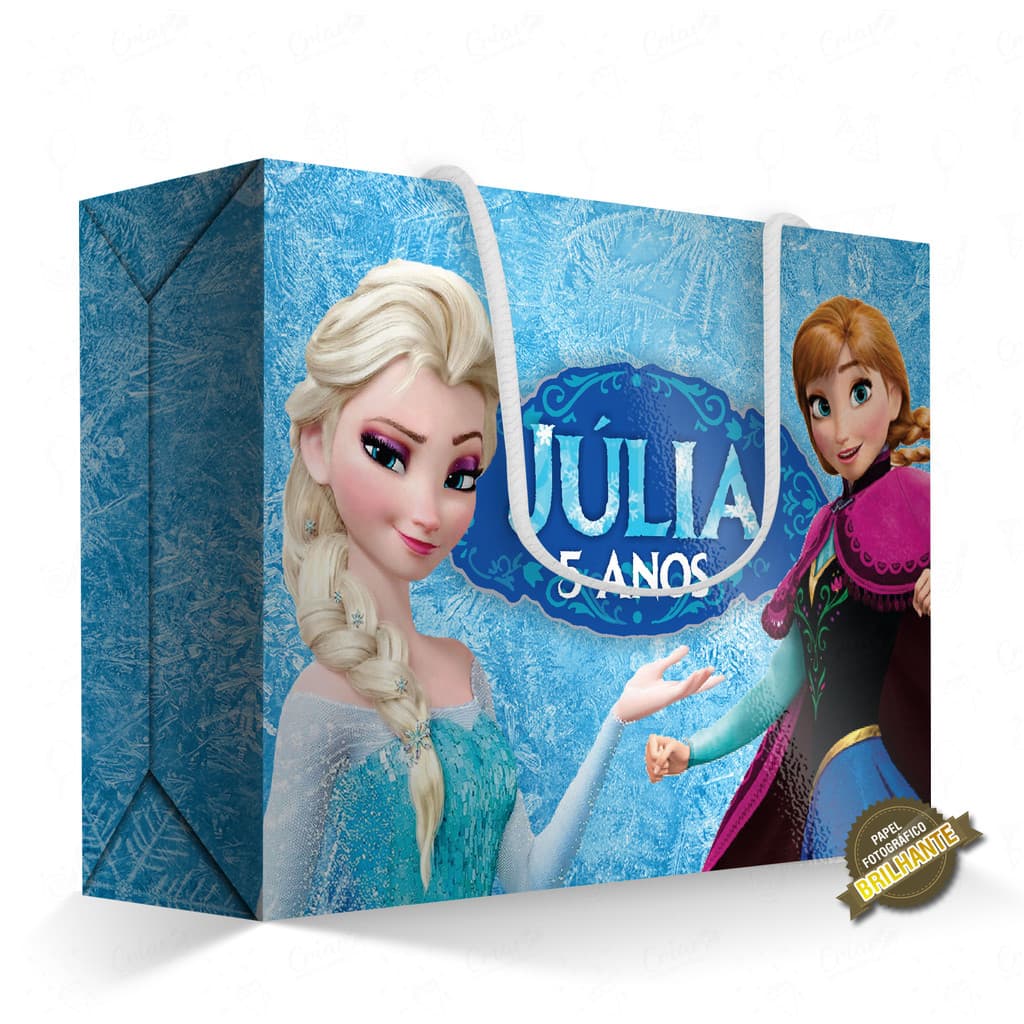 10, 15, 20 ou 25 unid - Caixa Surpresa - Frozen (Elsa e Anna) - [QUALIDADE PREMIUM COM BRILHO] - Sacolinha