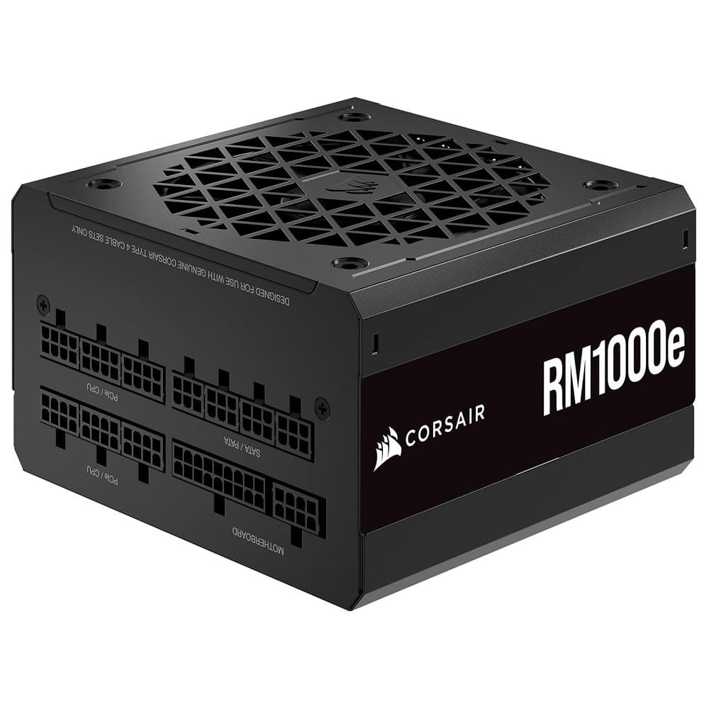 Fonte Corsair RM1000e 1000W 80 Plus Gold Modular PFC Ativo PCIe 5.1 Preta