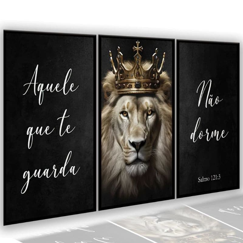Quadros Decorativos Aquele que te guarda  e nunca foi sorte 50x30