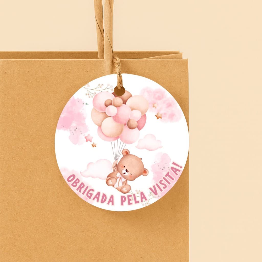 Tag Agradecimento |  Maternidade Menina | Obrigada pela visita | Tag Para Lembrancinhas
