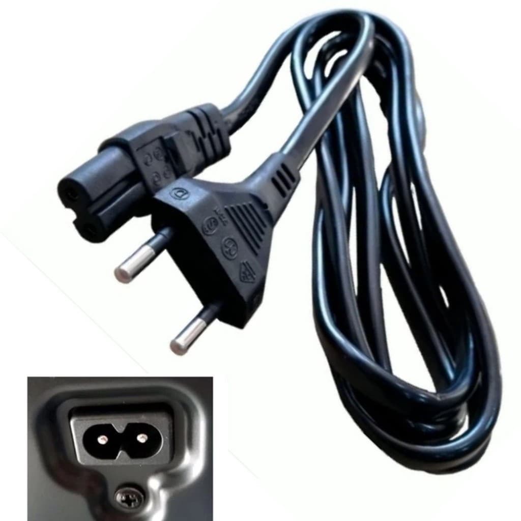 Cabo De Força Energia Bipolar Tipo 8  Para PS3 PS4 Impressora TV Rádio 1,8 Metros