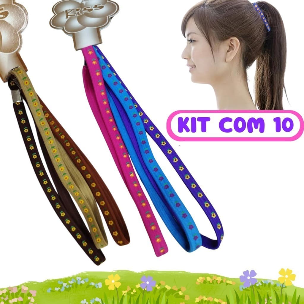 Kit 10 Amarrante de Cabelo Xuxinha Grande Brinde de Festa Lembrancinha Presente CORES VARIADAS