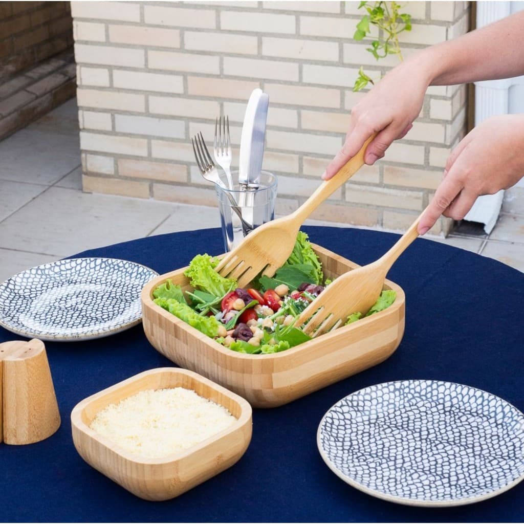 PEGADOR DE SALADAS DE BAMBU 2 MAOZINHAS - OIKOS NATURAL