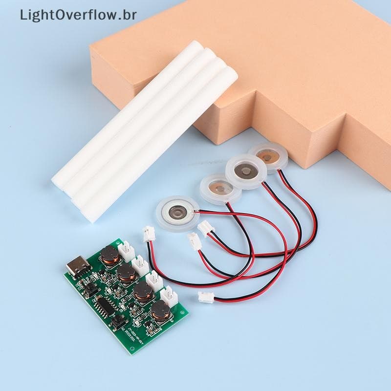 [LightOverflow] Umidificador DC5V Tipo-C Kits DIY Mist Maker Driver Placa De Circuito 4 Fogger Módulo Oscilante De Folha