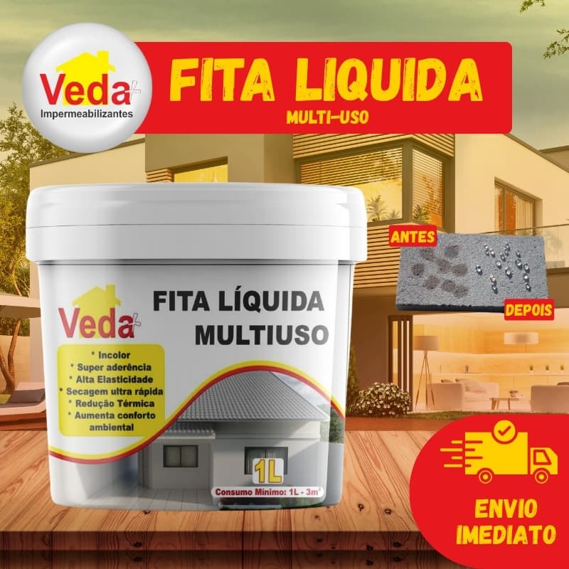 Impermeabilizante invisível liquido 1 Litro Fita liquida multiuso, Box Pia Ralo Trinca Telha Vaso