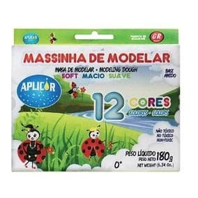MASSINHA DE MODELAR APLICOR 12 CORES CRIATIVIDADE E DESENVOLVIMENTO INFANTIL ARTE EDUCACIONAL