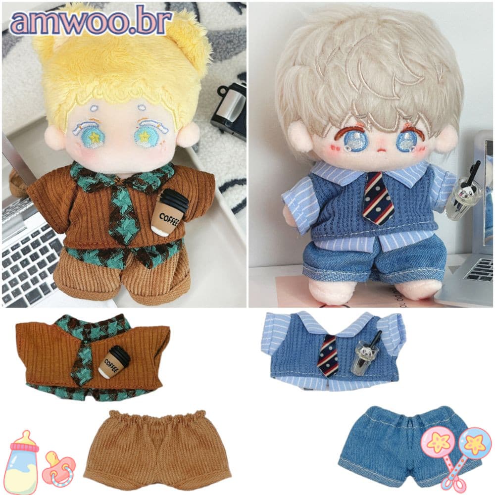 Roupas De Boneca AMWOO , Vestido De Troca De 10 Cm , Uniforme De Estudante , Blusa De Casa De Brincar , Terno De Calças