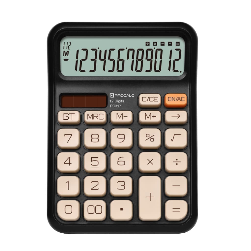 CALCULADORA DE MESA 12 DIG. PROCALC PC317 TECLA SOFTKEY