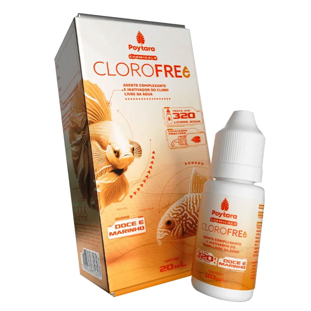 Poytara Clorofree Neutralizador De Cloro Para Aquários 20ml