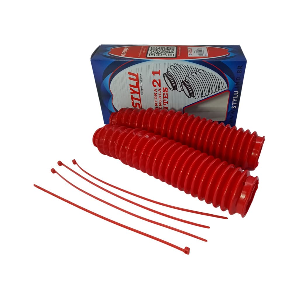 Sanfona da Bengala Nxr Bros 150 160 Xre 190 21 Dentes - Vermelha