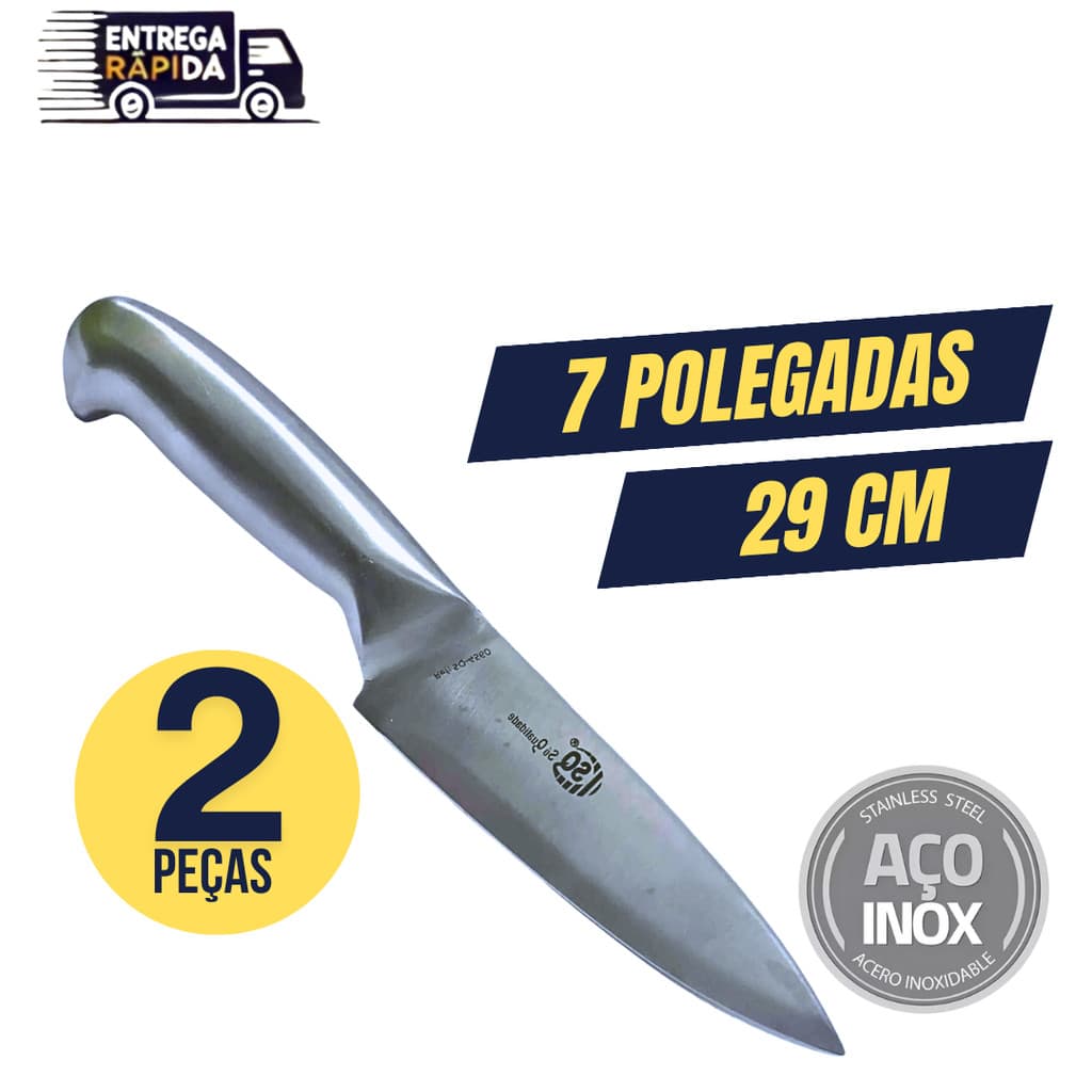 Faca Peixeira 7” Profissional – Top Qualidade para Açougue, Churrasco, Chefs e Cozinha Gourmet com Corte Afiado