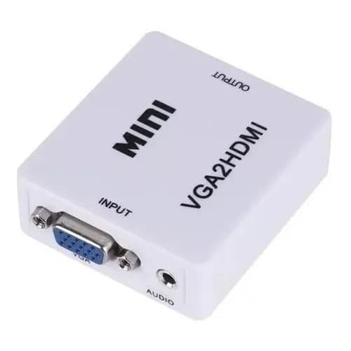 Mini Conversor Vga Para Hdmi 1080p C/Áudio Conversor Vga X Hdmi Conversor De Vídeo e Áudio Vga P2 Para HDMI