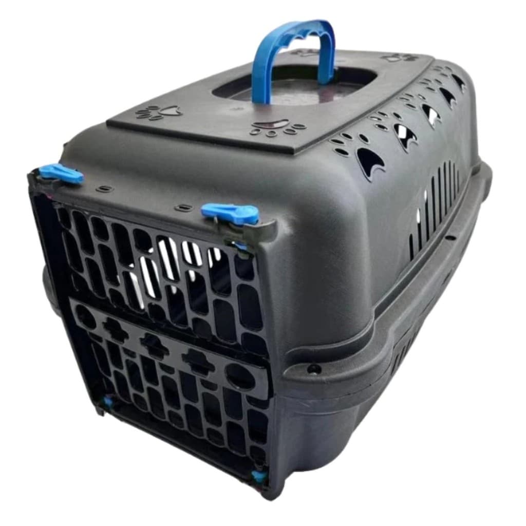 Caixa De Transporte Viagem Passeio Pet Cores Para Cães Gatos Coelhos Durapets Tam 1 45x32x27