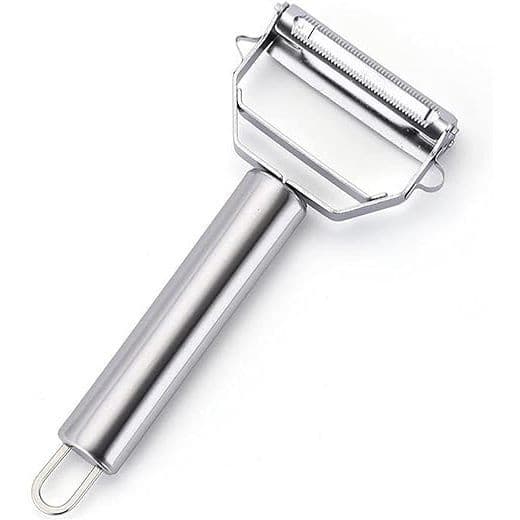 Descascador Fatiador de Alimentos 17,5cm Legumes Frutas Verduras Inox Resistente Fácil Prático Universal
