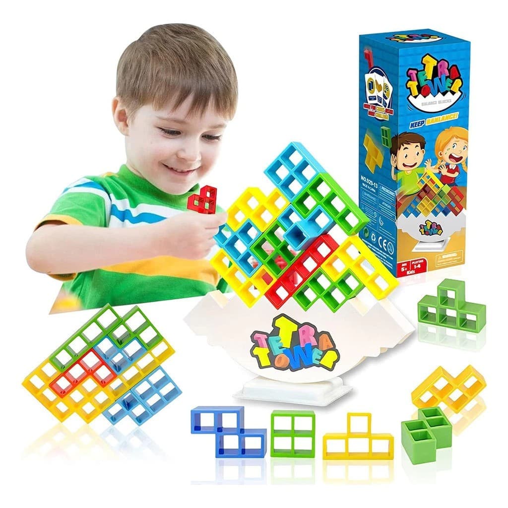 Jogo Tetris Equilibrista Blocos Jogo para Família Educativo Crianças