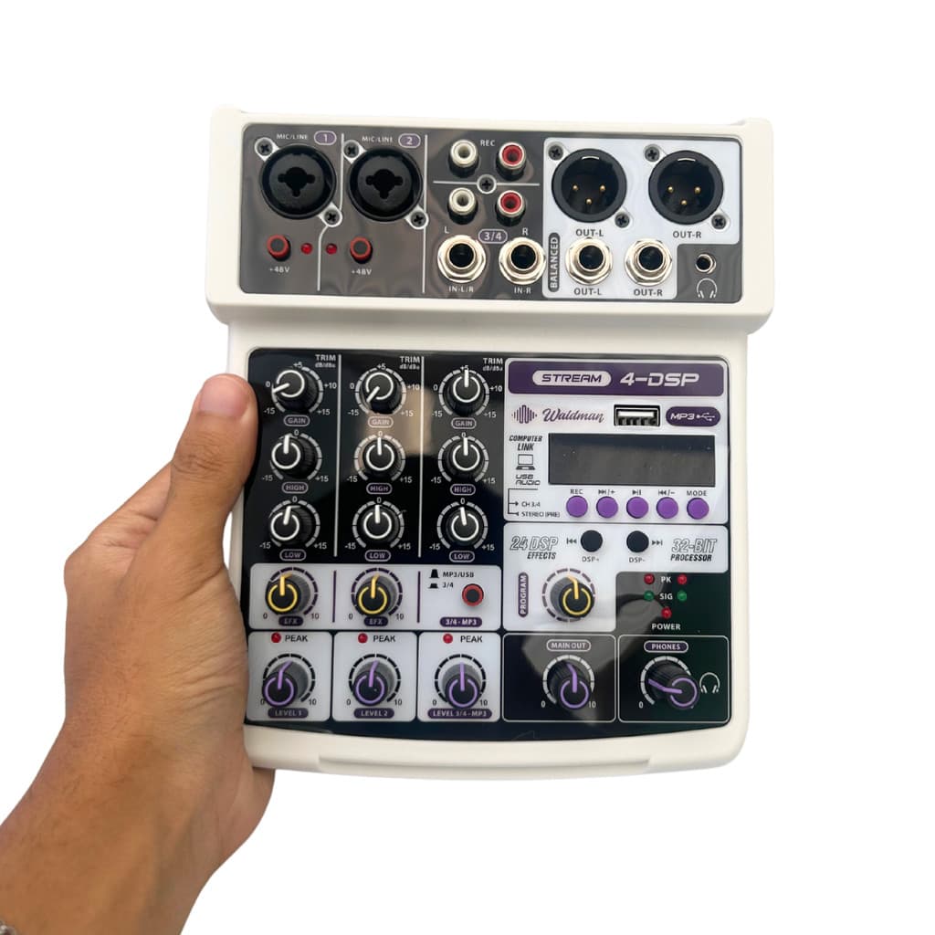 Mesa De Som 4 Canais C/ Interface De Audio Waldman St-4dsp BIVOLT