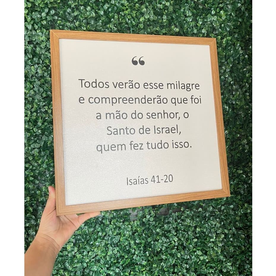 Quadro cobre Caixa de luz resinado com moldura 43x43 TODOS VERÃO ESSE MILAGRE decorativo sala/quarto casa envio imediato