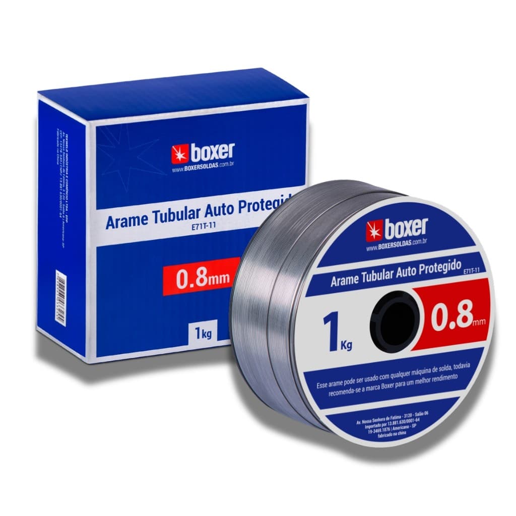 Arame Solda MIG de 0.8mm 1KG Uso Sem Gás - Boxer 1570003