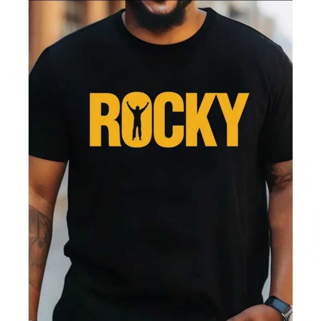 Camiseta Estampada Rocky Streetwear - Camisa Manga Curta 100% Algodão - Envio Imediato - VS Shopp