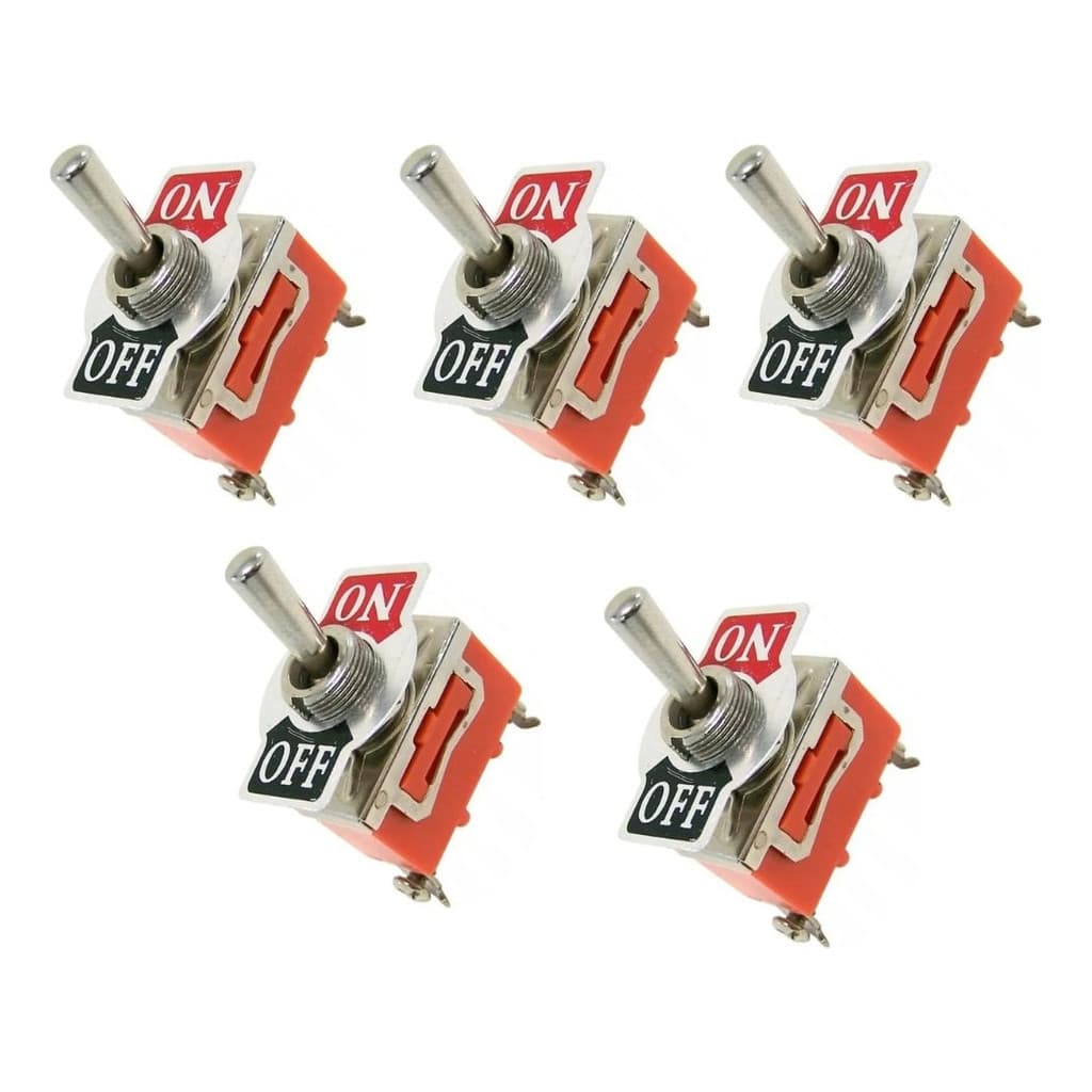 Kit 5 Chaves Alavanca On Off 15a 250v Kn-1021 2 Terminais